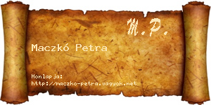Maczkó Petra névjegykártya